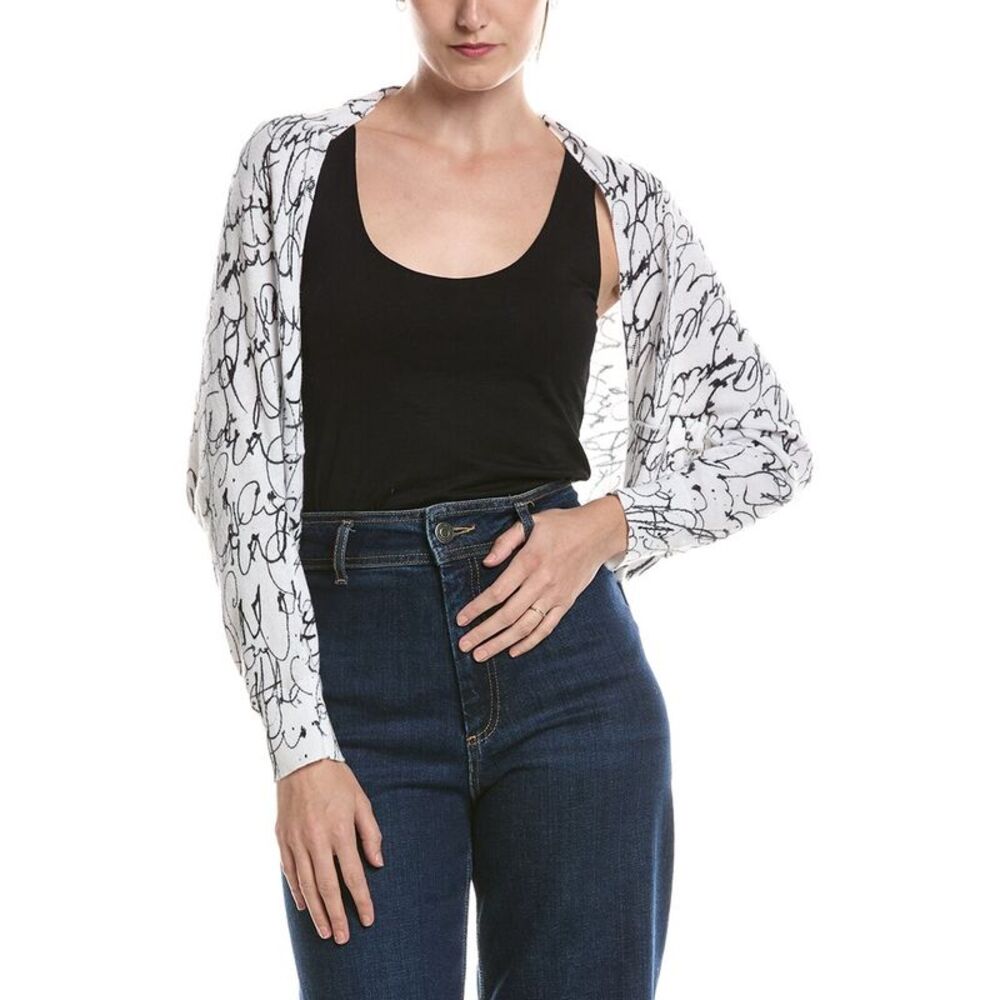 Nic & Zoe Womens  Cursive Shrug Cardigan, White